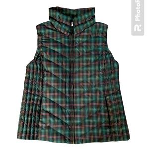 Amazing Talbots Plaid Puffer Vest Plus Size X